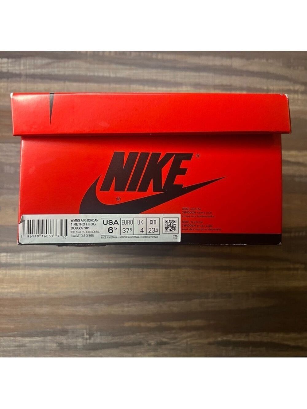 Nike Wmns Air Jordan 1 High OG Starfish Women’s 6.5 Orange NWT - Picture 9 of 9